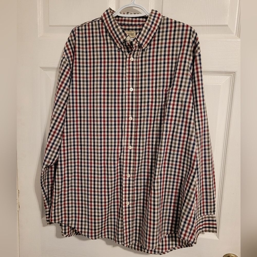 Haggar clothing men's long sleeve button up shirt‎
